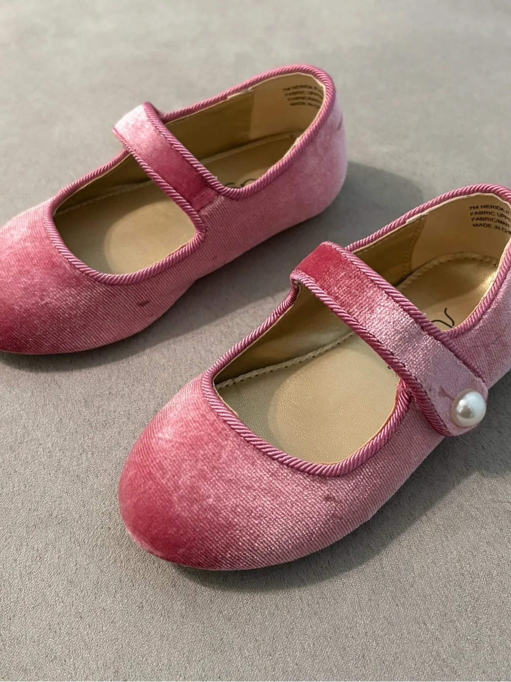 Sugar Velvet Mary Jane Flats